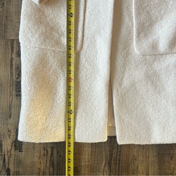 Express Womens Ivory Wool Blend Pea Coat Size Medium - Picture 5 of 7